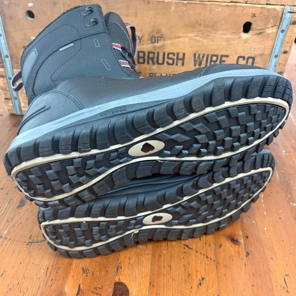 Rockmark OXM422 Mens Black Waterproof Winter‎ Snow Boots Fleece Lined Size 12.5